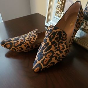 Calvin Klein leaopard calf hair loafers Size 9